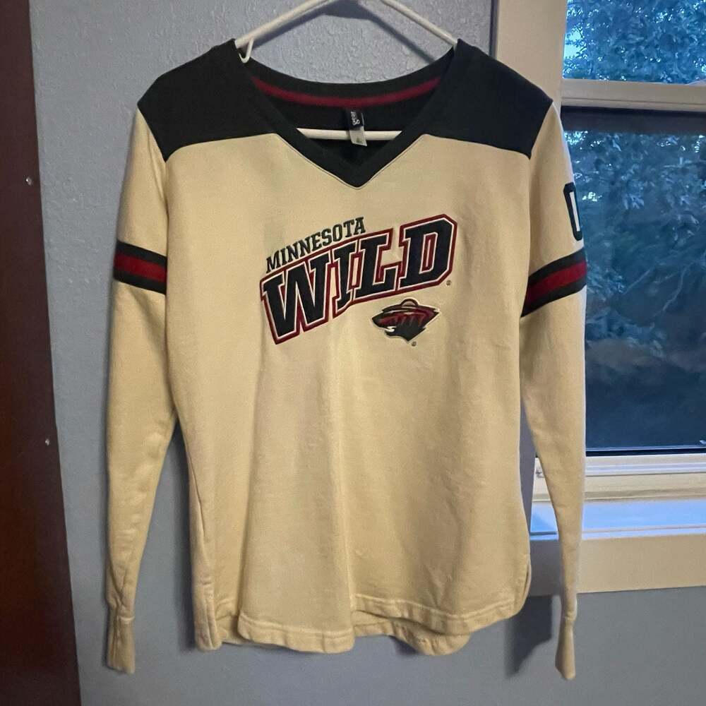 Gear for Sports Minnesota Wild NHL Women's Long Sleeve V-Neck Sweatshirt